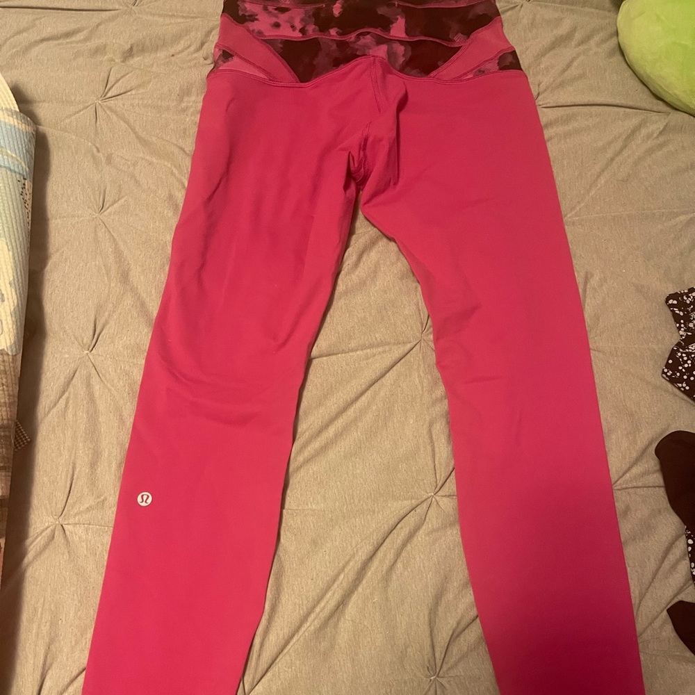 Size 10, Lululemon pink leggings, full length!